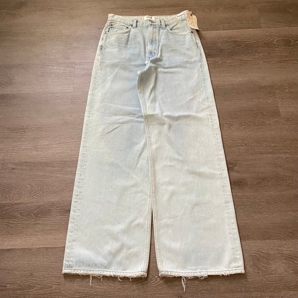 Agolde High Rise Taper Jeans Womens 27 Fragment Distressed Wide Leg Denim Sample